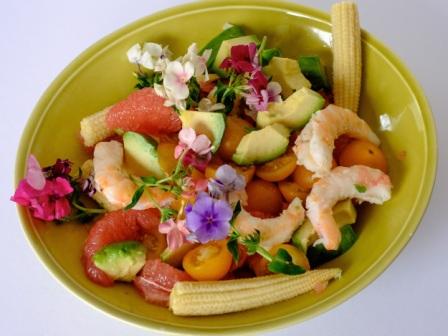 flores comestibles ensalada